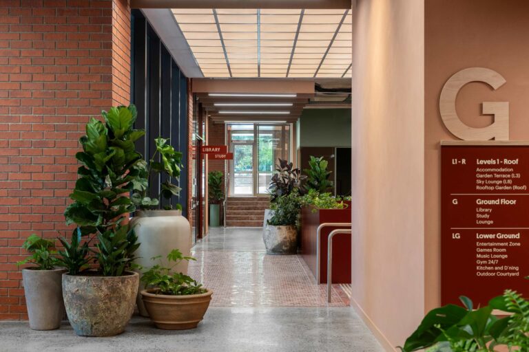 Interior hallway Journal Campus House
