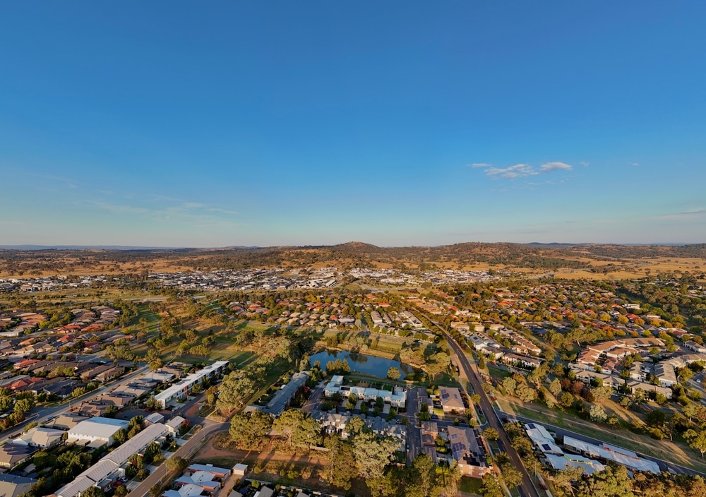 View of Harrison and Throsby in Canberra, Australia