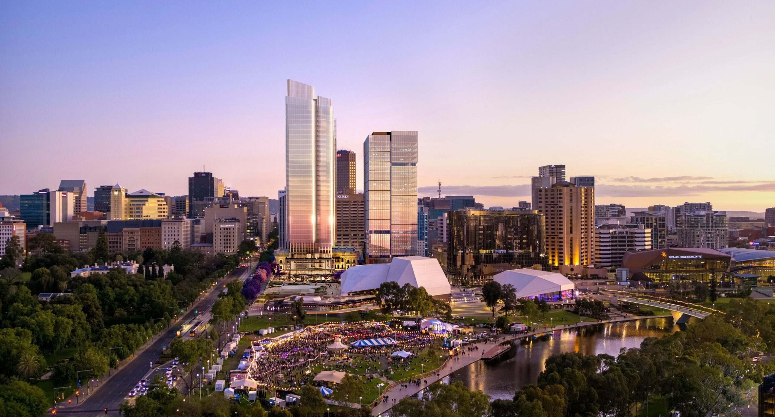 Rendering of Festival Plaza Tower 2 in Adelaide